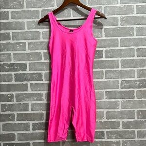 Redfox Neon Pink Jumpsuit Short Sleeveless‎ Size Medium